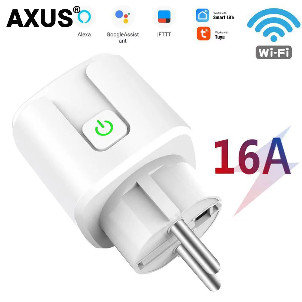 

Смарт-розетка AXUS Tuya с Wi-Fi и голосовым управлением, 16 А, 220 В