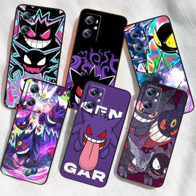 P-Pokemons G-Gengguis мультфильм для OPPO Find X6 X5 X3 A54S A5 A94 A16 A53S A57 A74 A72 A98 A78 A96 A9 5G черный мягкий