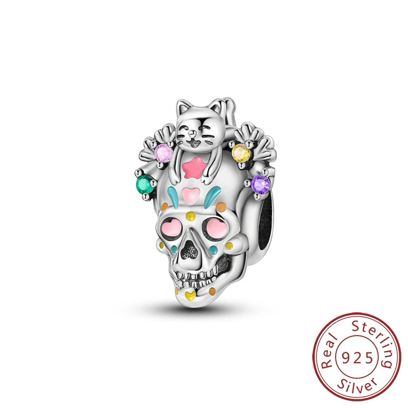 Женский браслет из серебра 925 пробы с пчелиным черепом