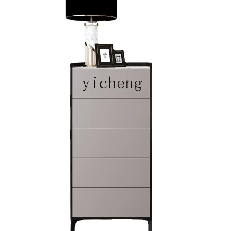

ZK Chest of Drawers Modern Light Luxury Living Room TV Cabinet Five-Bucket Cabinet Combination Italian Narrow