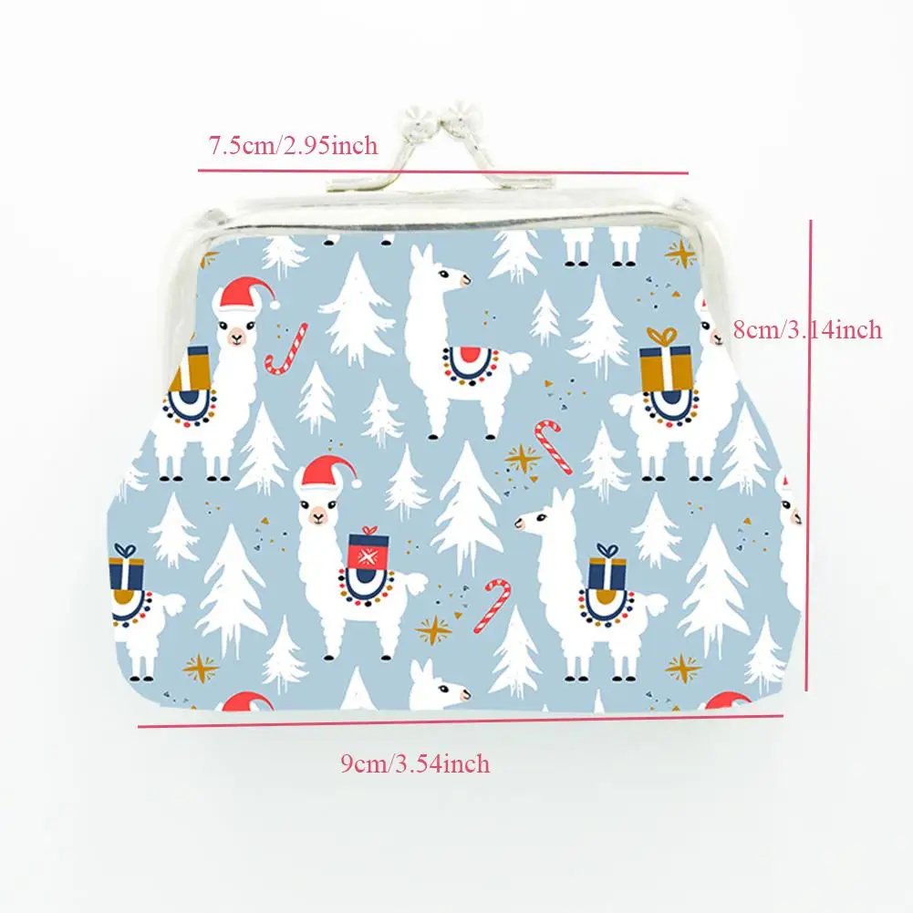 Cute Alpaca Printing Coin Purses Girl Wallet Ladies Clutch Change Purse Female Mini Money Bag PU Leather Wallet