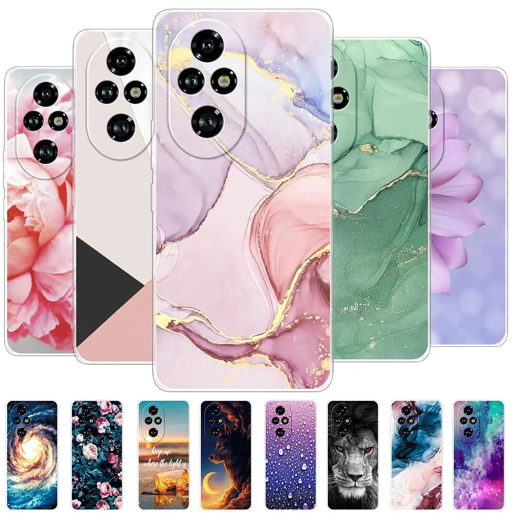 Чехол для Honor 200 Pro задняя крышка противоударный прозрачный мягкий силиконовый
