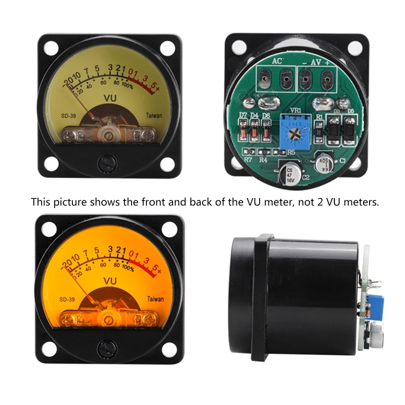 

Upgraded VU Level Meter Driver Board Panel VU Meter Warm LED Backlight Sound Pressure Meter Quality Plastic Made Dropship