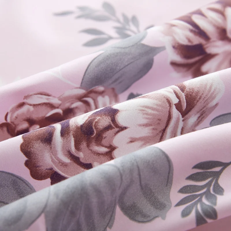 Модный всесезонный пододеяльник с цветочным принтом двухсторонний версии AB