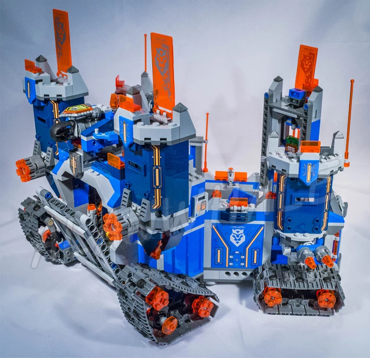 1164 шт. Nexoes Knights 2in1 Battle Rolling Castle The Fortrex Headquarters 10490 Набор строительных блоков