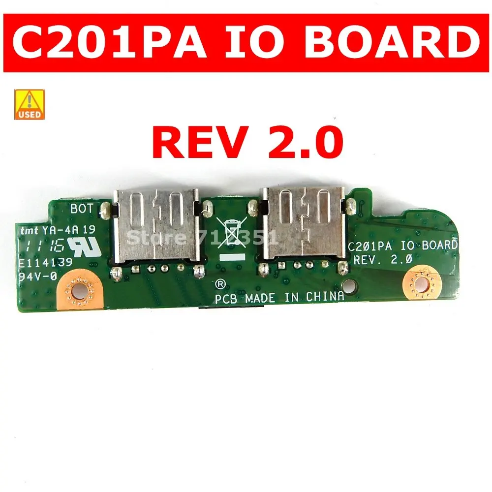

Б/у плата C201PA IO REV 2,0 для ASUS C201 C201P C201PA USB SD CARD BOARD ok