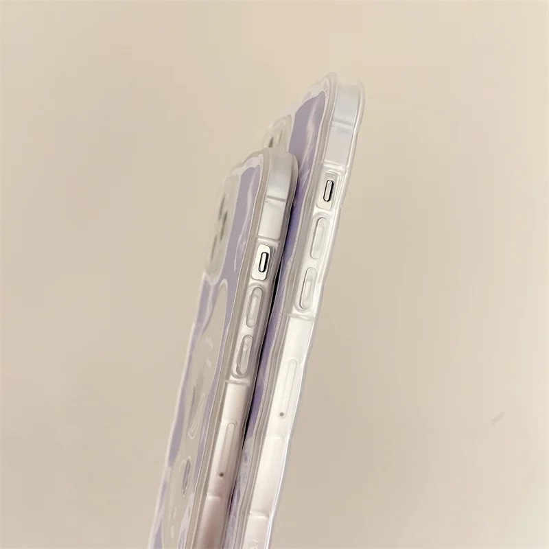 Чехол для Iphone 12 Pro Max X Xr Xs чехлы с волнообразными краями и свежими цветами 11 13