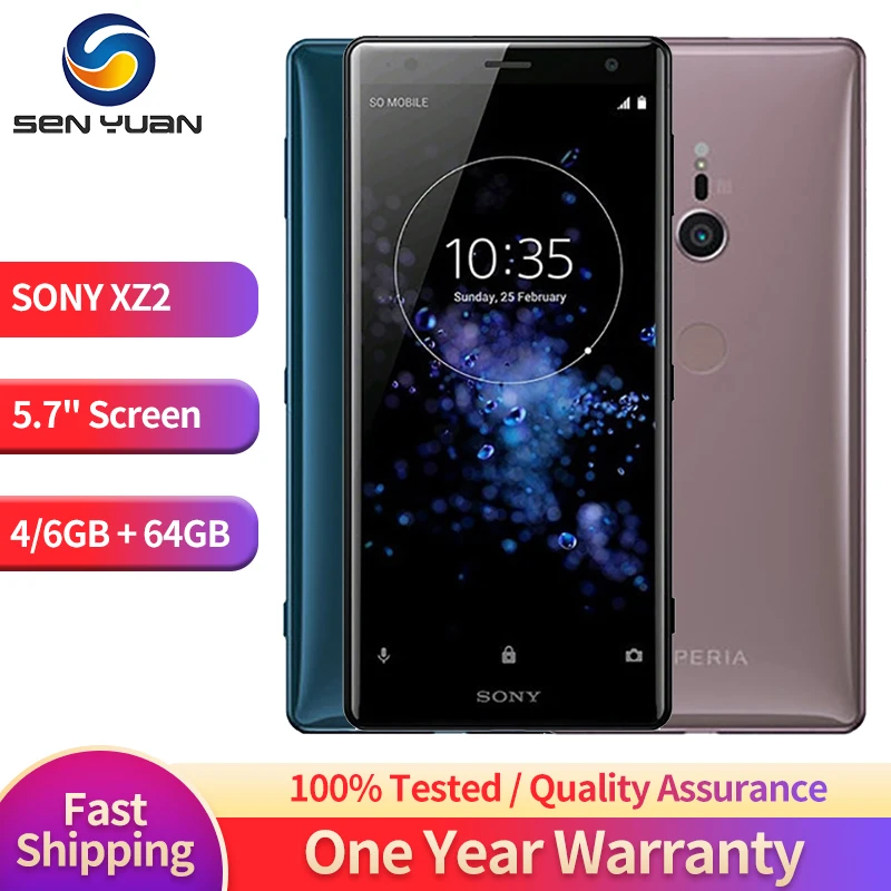 Разблокированный оригинальный мобильный телефон Sony Xperia XZ2, японская версия 702S0 S0-03K H8296 H8216, ОЗУ 4 Гб, ПЗУ 64 ГБ, LTE, 5,7 дюйма, Android, Восьмиядерный