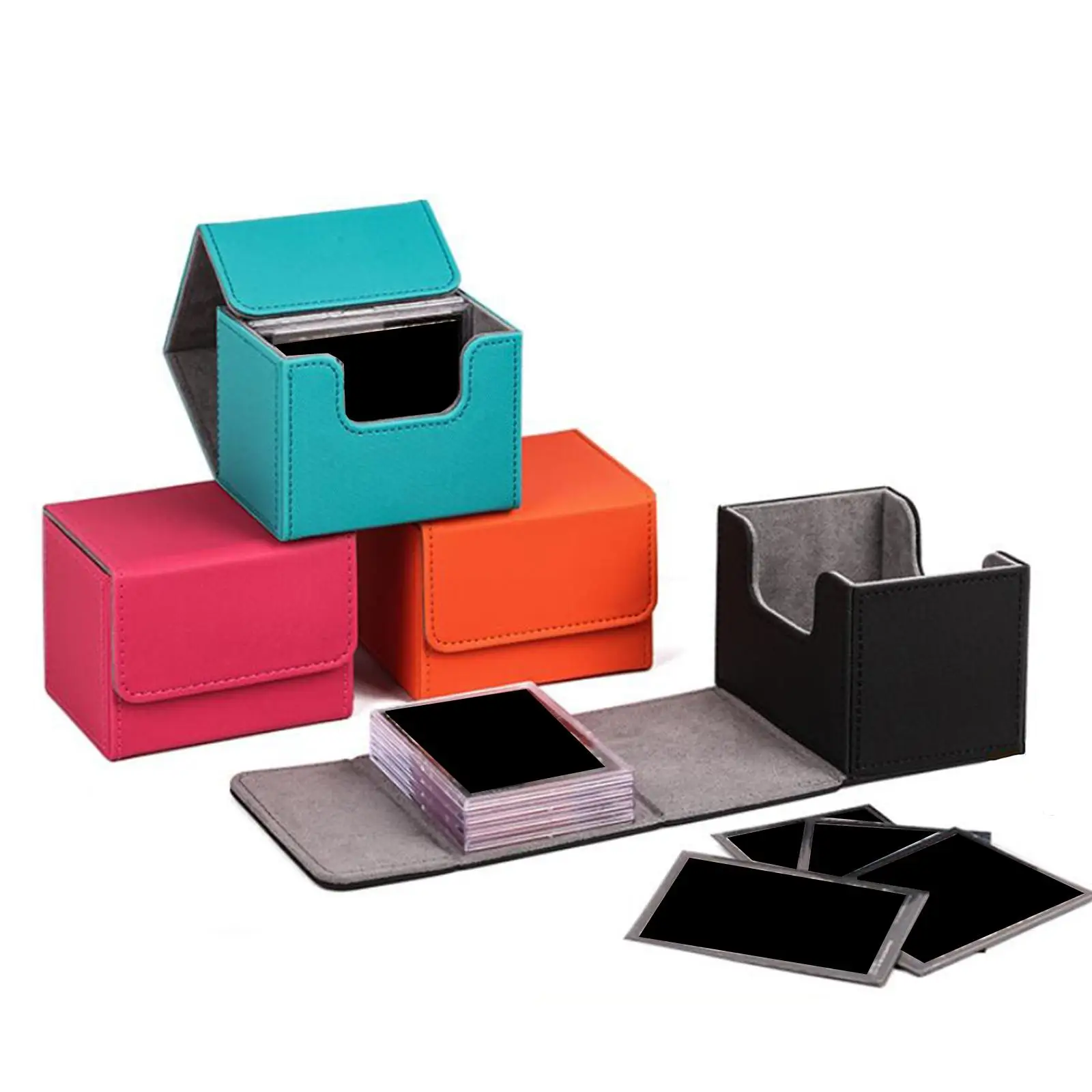 

Card Deck Box Storage Holder Organizer W/ Magnet Closure Display TCG