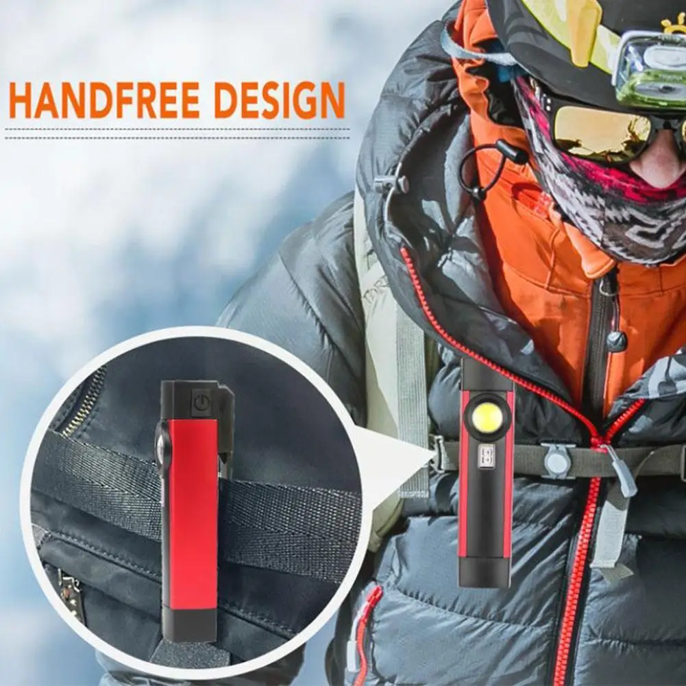 

Portable LED COB Flashlight Magnetic UV Torch USB Rechargeable LED Work Light XPE Waterproof Lamp For Outdoor Camping I0F3