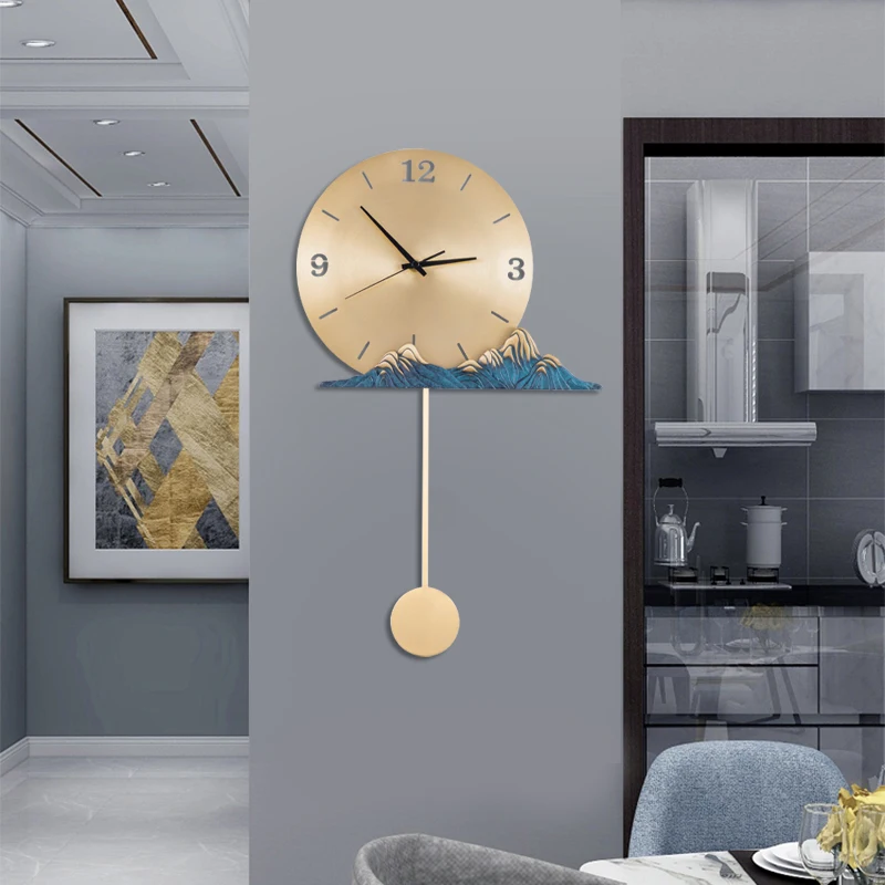

Design Living Room Wall Clock Free Shipping Modern Luxury Interior Metal Wall Clock Decoration Items Reloj Pared Wall Decor