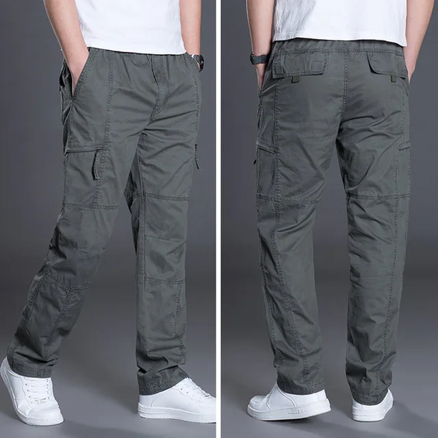 New Summer and Autumn Men's Pants Casual Cotton Pants Fashion Straight Jogging Pants Pants Men's Clothing Size