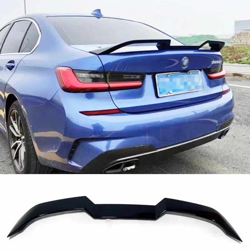 

Для BMW 3 серии 320i 325i G20 G21 2020 + 2023 Гонки ABS черный карбон Задняя Крышка багажника Дека спойлер Крылья модифицированные аксессуары