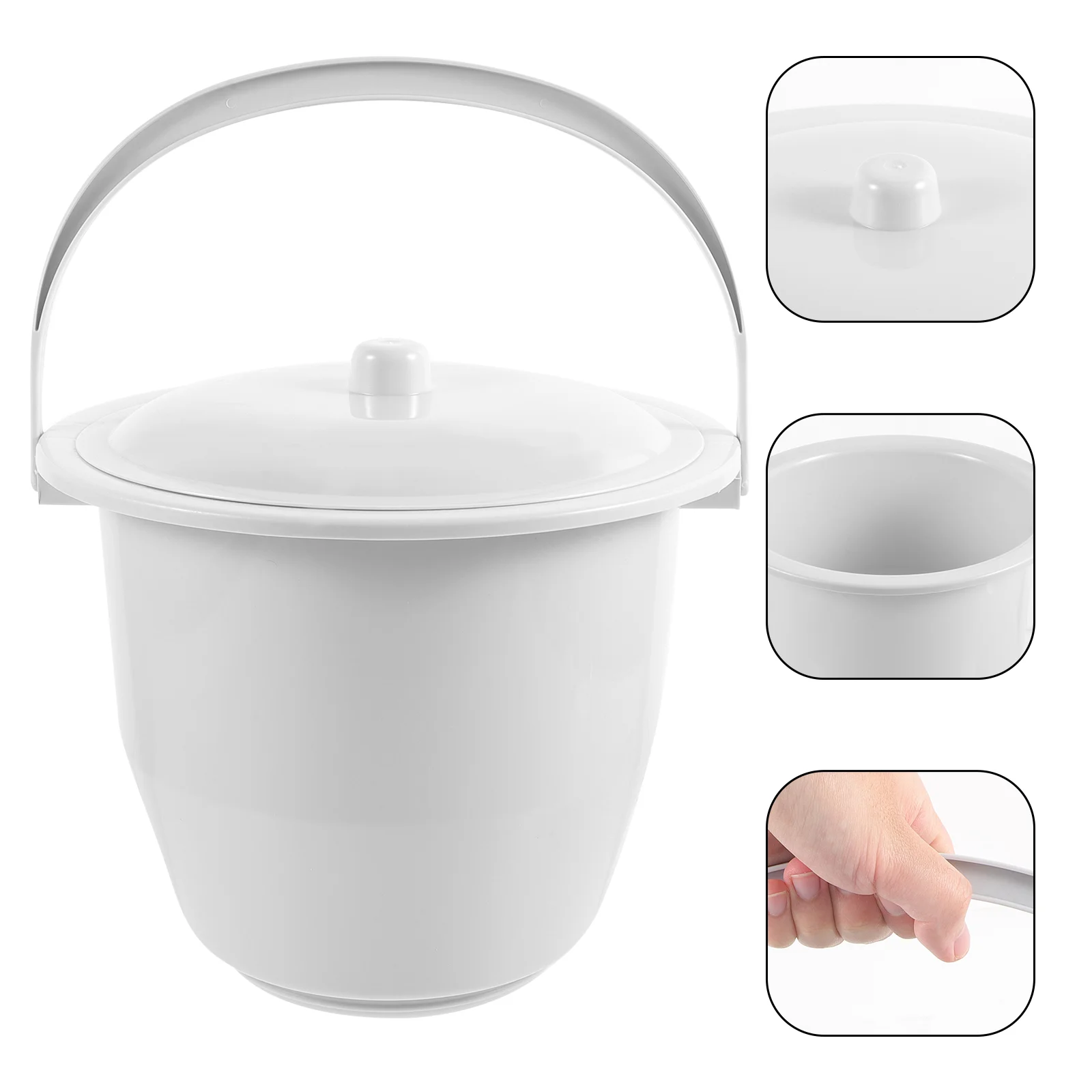 

Unisex Chamber Pot Portable Toilet Chamber Pot Urinal Basin Potty Bedside Urinal with Lid