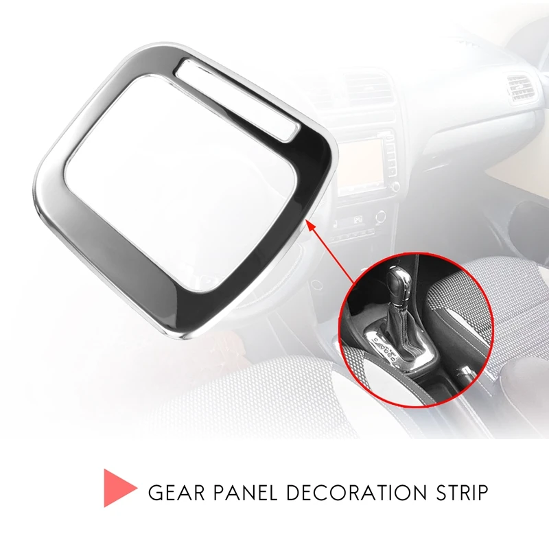 

Car Gear Shift Panel Cover Trim Console Decoration Strip Stickers Interior Auto Accessories For-POLO