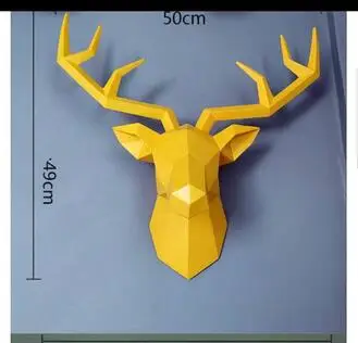 

INS NORDIC GEOMETRIC DEER HEAD DECORATION WALL HANGING CREATIVE LIVING ROOM BACKGROUND WALL ANIMAL HANGING THREE-DIMENSIONAL FOR