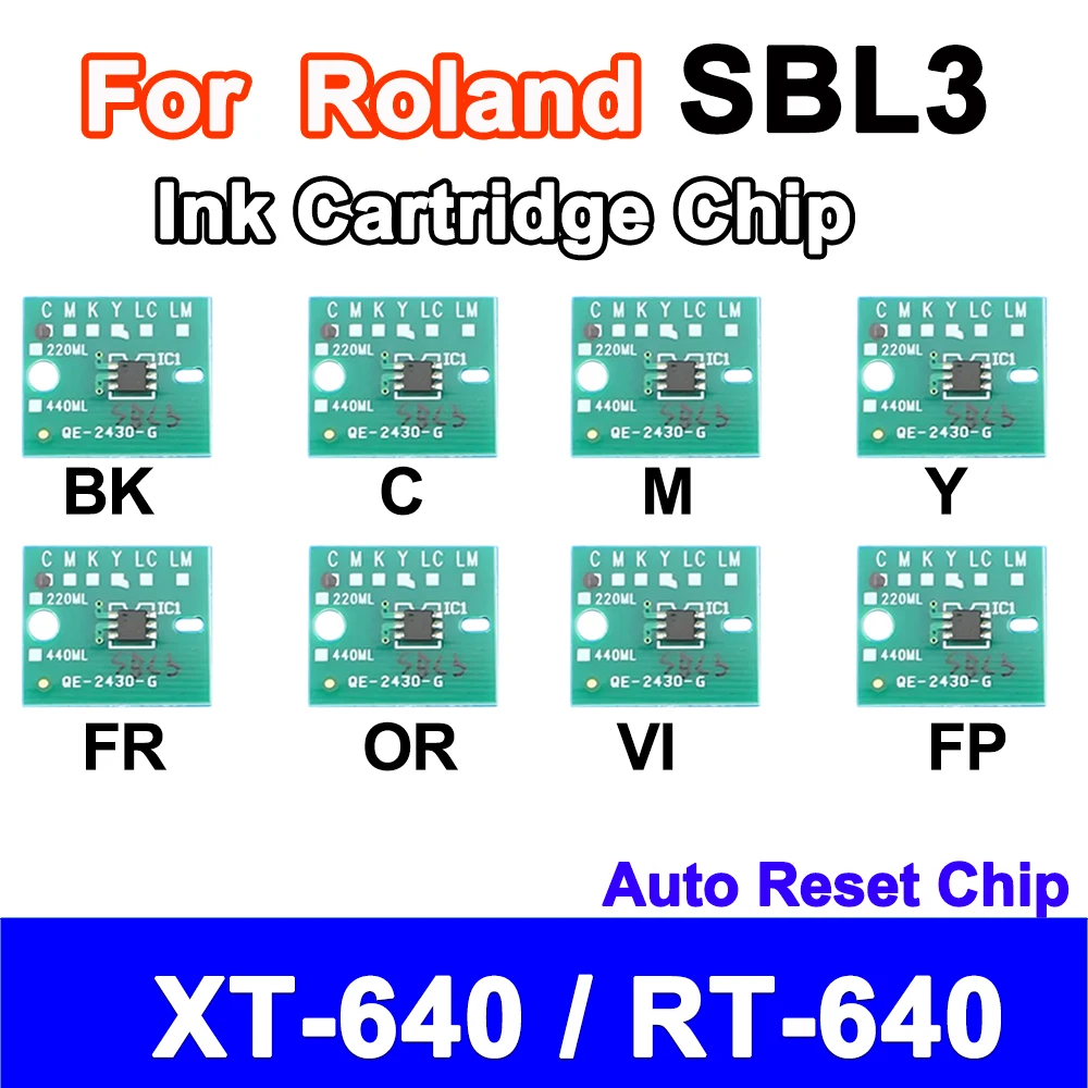 8-цветный постоянный чип SBL3 для Roland XT-640 RT-640 чернильный картридж принтера