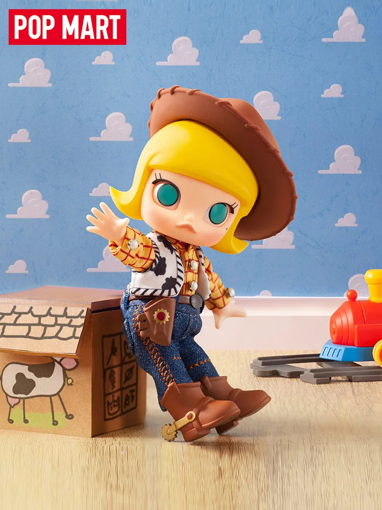 

Popmart Molly Woody Movable Doll Cute Action Anime Figures Toys Kawaii Desk Surprise Doll Birthday Gifts for Girls Mystery Box