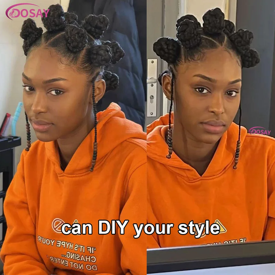Cornrow Bantu Knots плетеные парики синтетические полные кружевные косички парик для