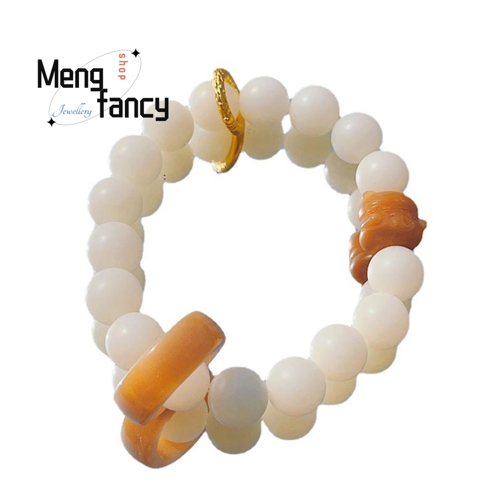 Натуральный браслет Бодхи женское кольцо для бега кошка удачи ручные