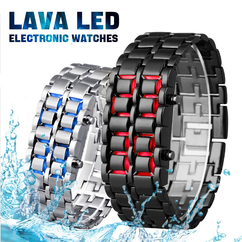 

Европейские и американские уникальные креативные водонепроницаемые Модные мужские часы с лавовым светодиодом мужские часы с браслетом для пары в ретро стиле мужские часы