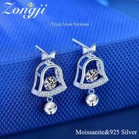 d color moissanite exquisite fashion diamond test pass 925 silver stud earrings jewelry girlfriend gift