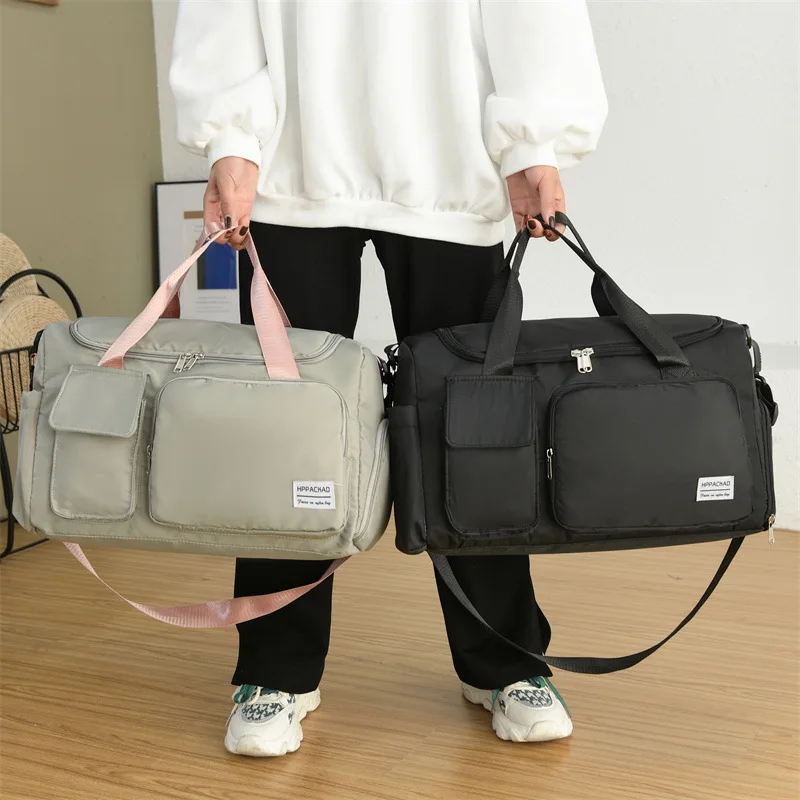 

Large Capacity Outdoor Waterproof Travel Bag Luggage Handbag Women Shoulder Bag Nylon Sports Gym Baggage Female Crossbody Bag