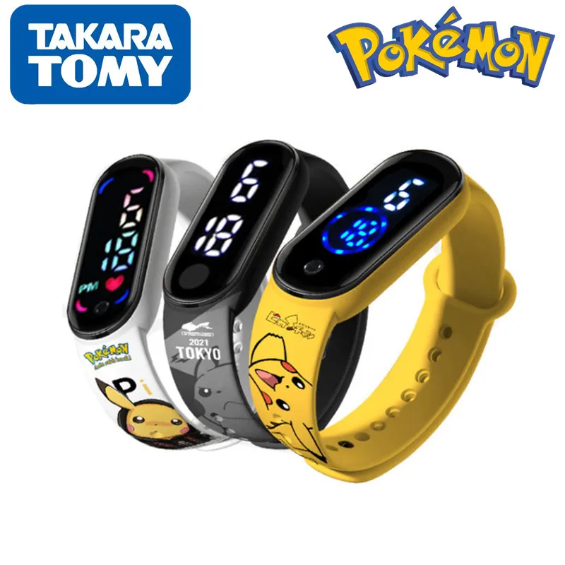 Покемон кавайная фигурка Пикачу электронный водонепроницаемый светодиодный