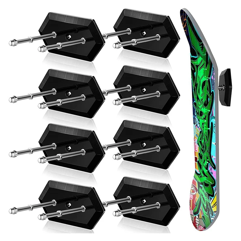 

8 Pack Skateboard Wall Mount With Screw Floating Skateboard Hanger Skateboard Mount Hanging Skateboard Stand