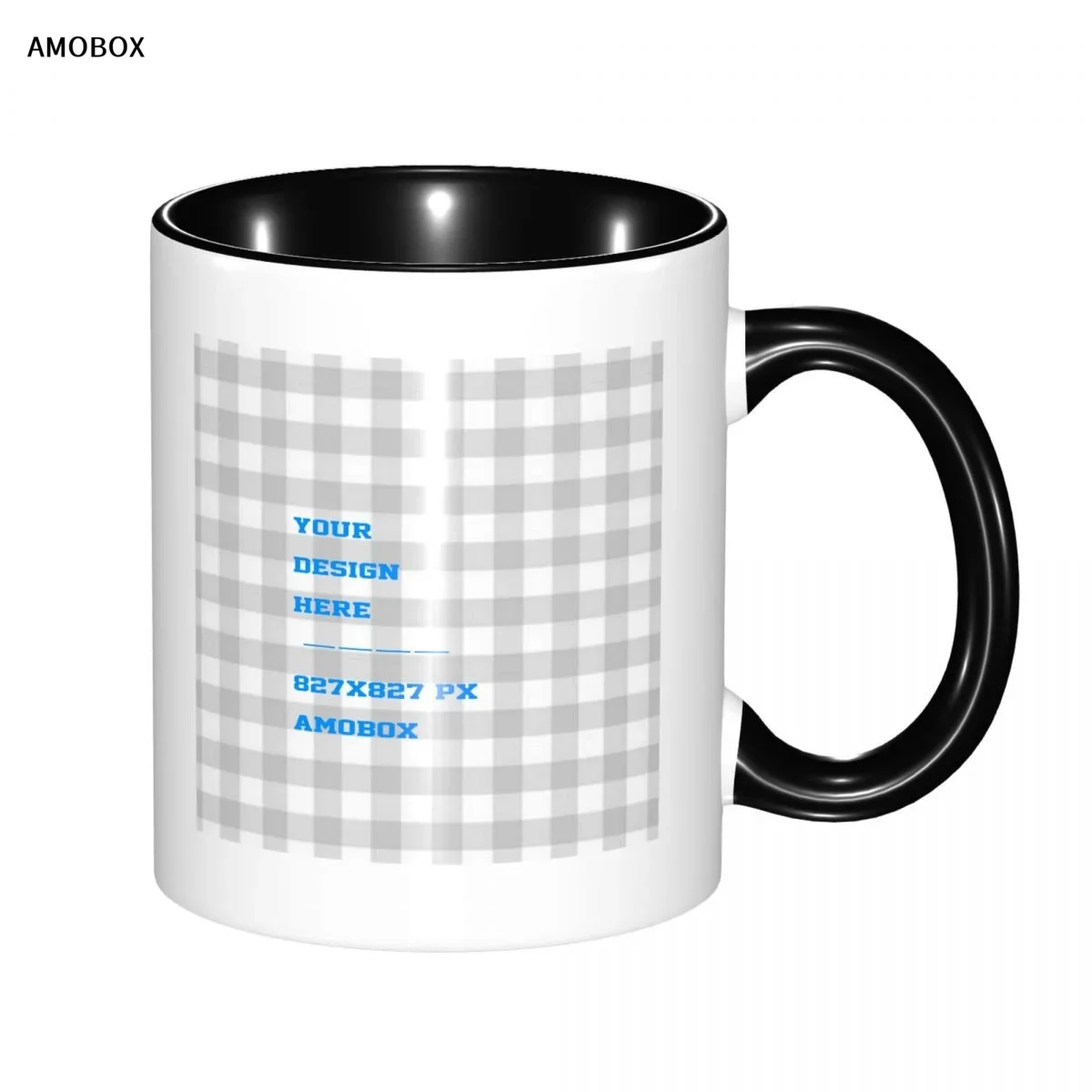 Кофейная кружка AMOBOX-Custom добавление собственного текста фото-логотип