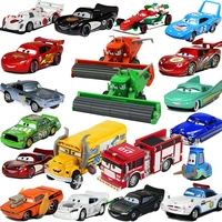 disney pixar cars 2 3 lightning mcqueen the king frank race div fritter miss alloy model car 155 vehicles boy toy for children