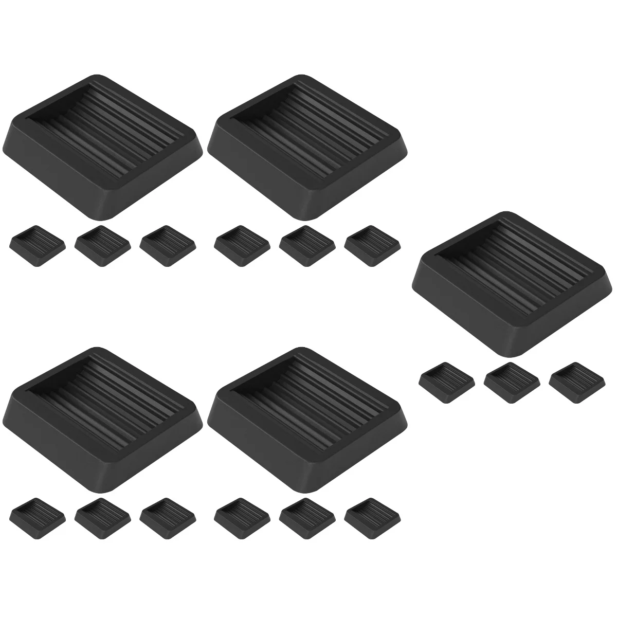 20 Pcs Caster Brake Furniture Protectors Rubber Pads Chair Stoppers Couch Foot Rest Feet Floor Carpet Mats Seat Cup