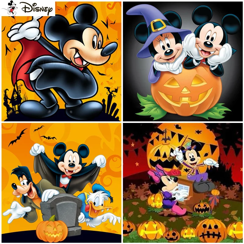 

Алмазная живопись Disney, полноразмерная/круглая вышивка с рисунком «Микки Маус», 5D Стразы