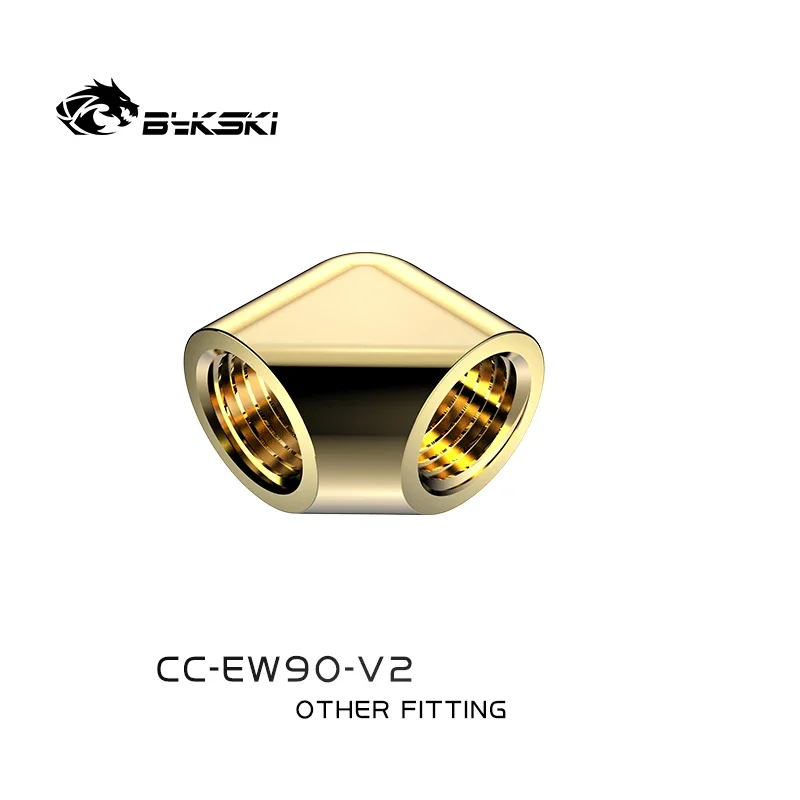 Угловой фитинг Bykski колено 90 градусов резьба F-F G1/4 разъем водяного охлаждения 3