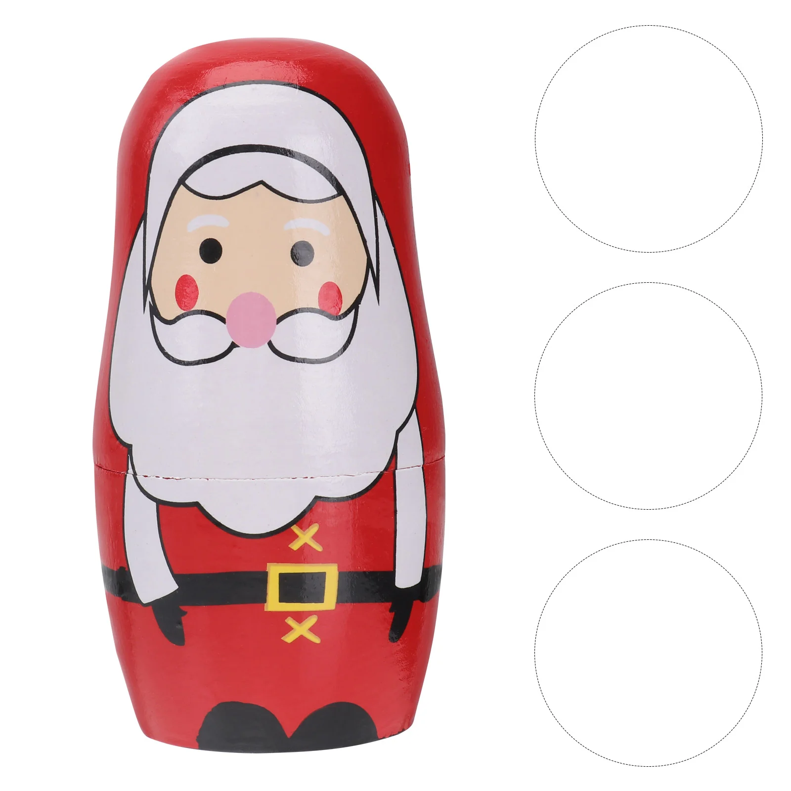 

5Pcs Santa Claus Pattern Painted Wooden Russian Nesting Dolls Matryoshka Collection Toy