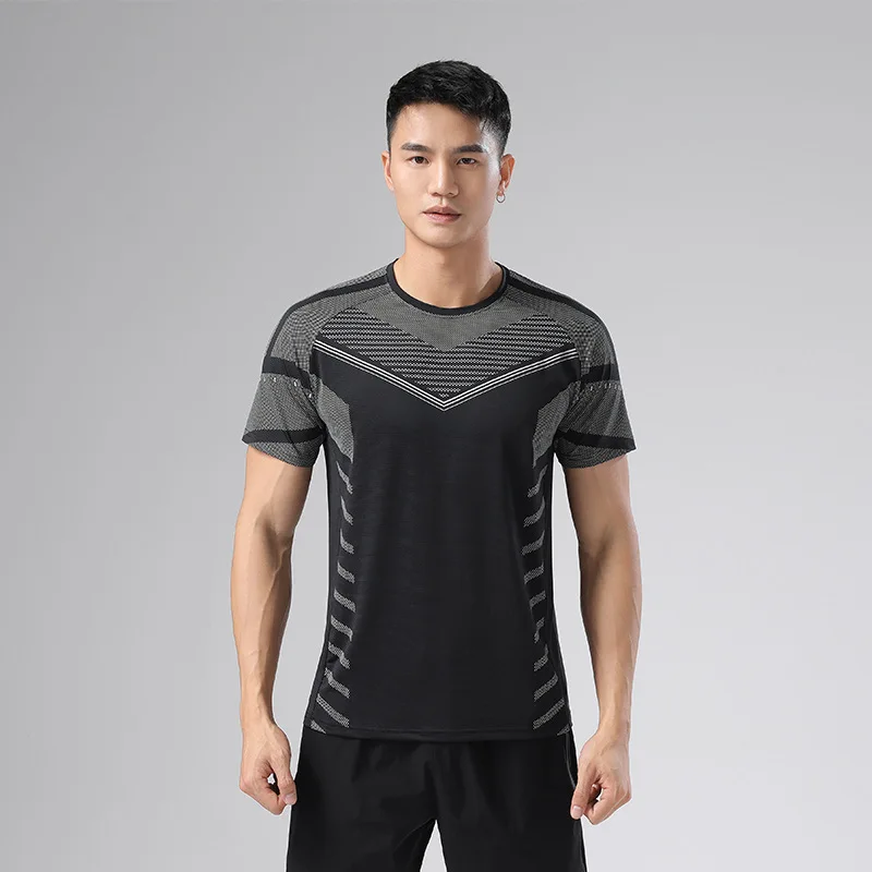 

Быстросохнущая футболка из ледяного шелка, летние мужские дышащие футболки с коротким рукавом и круглым вырезом для бодибилдинга, готические Спортивные Повседневные футболки, одежда