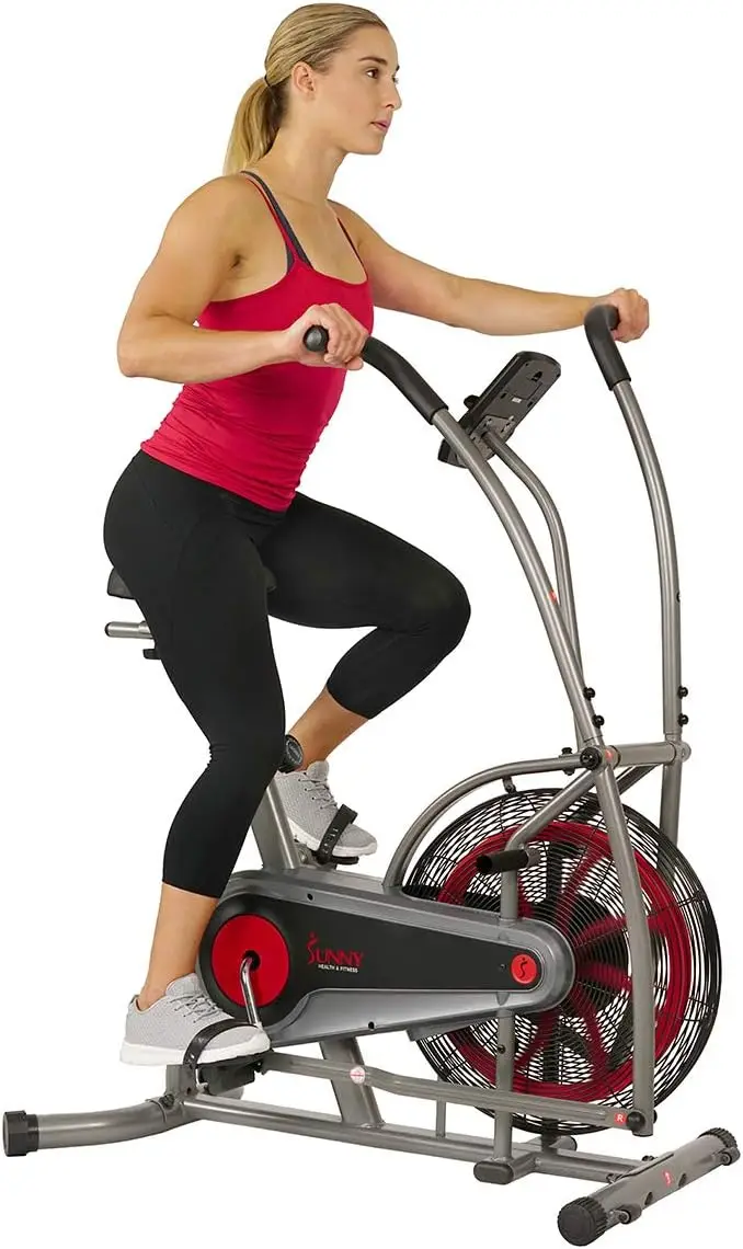 

Health & Fitness Motion Air Bike, Fan Exercise Bike with Unlimited Resistance and Tablet Holder - SF-B2916,Black