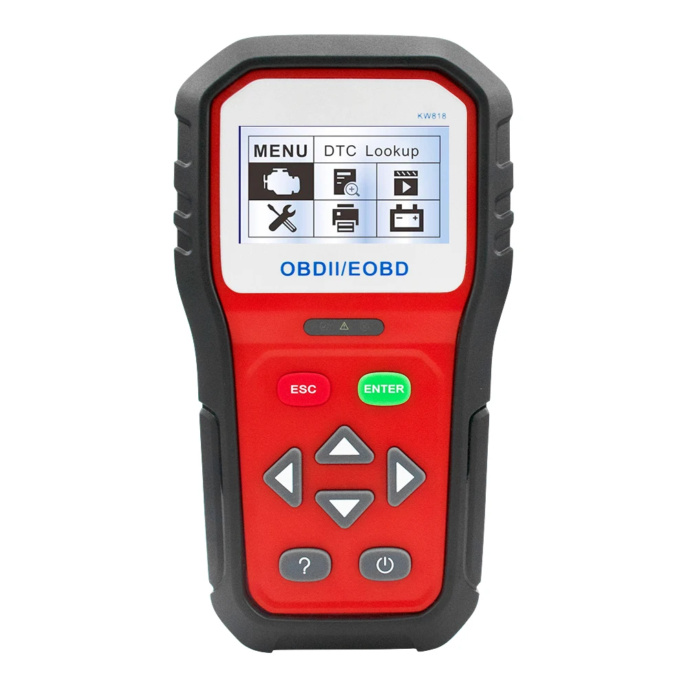 

1Pcs KW818 Enhanced OBDII ODB2 EOBD Car Diagnostic Scanner 12V Battery Tester Check Engine Automotive Code Reader Tool