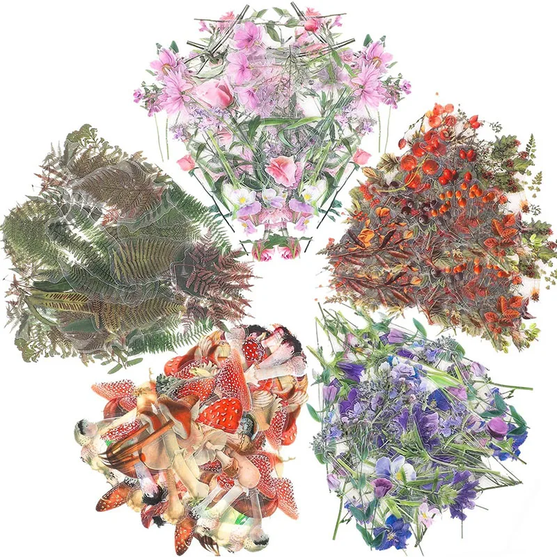 

Винтажные наклейки для скрапбукинга, 200 шт., самоклеящиеся Цветочные наклейки для журналов, открыток, Цветочный стиль для скрапбукинга