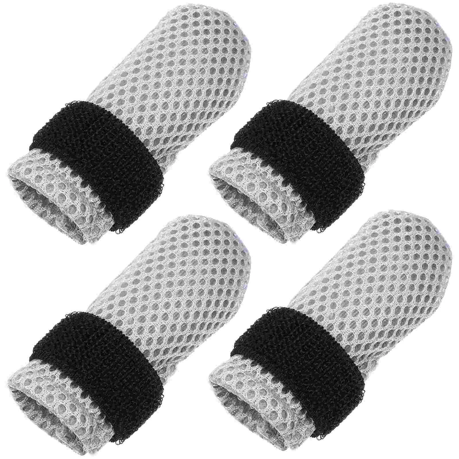 

4 Pcs Cat Feet Covers Kitten Paw Covers Boots Shoe Socks Anti Scratch Foot Sleeves for Cleaning Shaving Checking Treatment