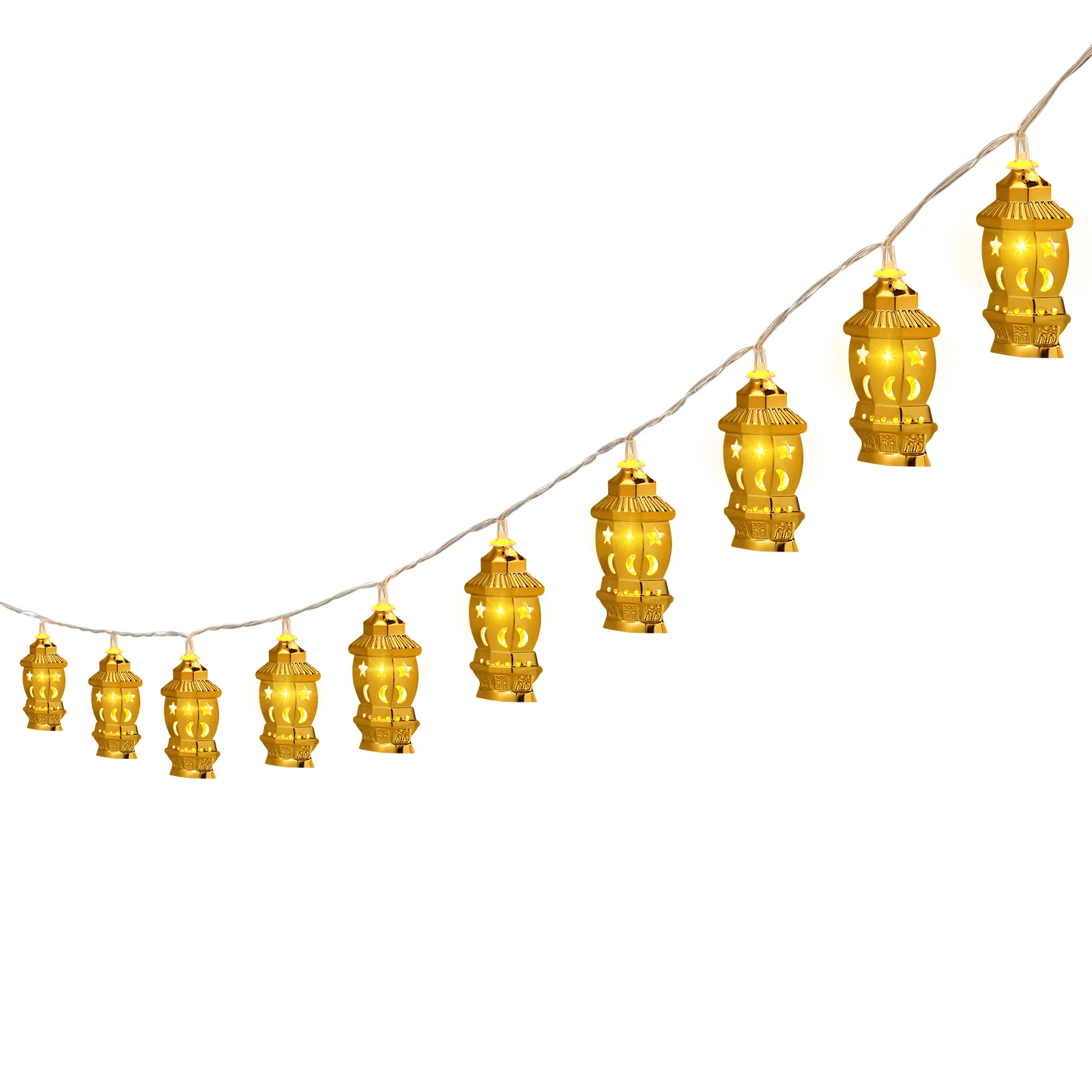 

LED Lantern LED Lights String LED Lamp Decor Hollow Out Eid Decorations Iron Islam Ramadan Lights