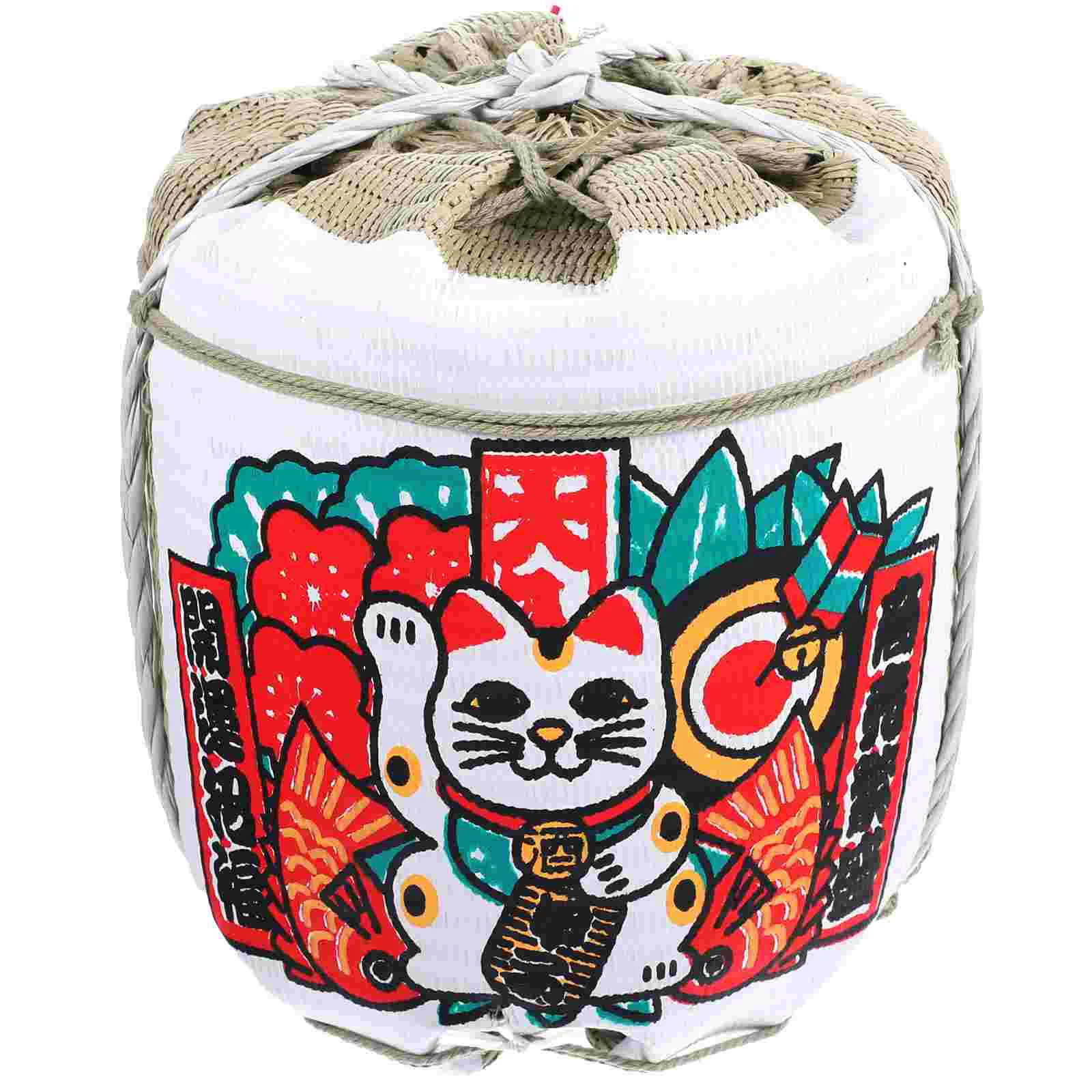 Японский декор Саке Бочка Украшение Украсить Фестиваль Декоры Реквизит