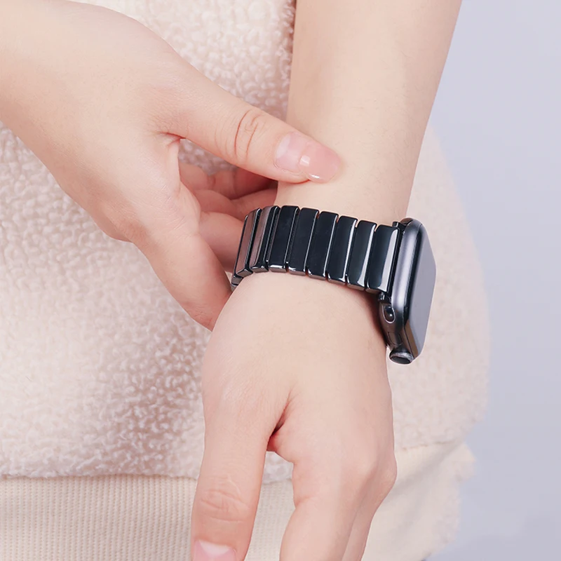 Ceramics Strap For Apple Watch Band 45mm 41mm 42mm 38mm 40mm 44mm Wristband Bracelet for iWatch Series 7 6 5 4 3 se Accessories