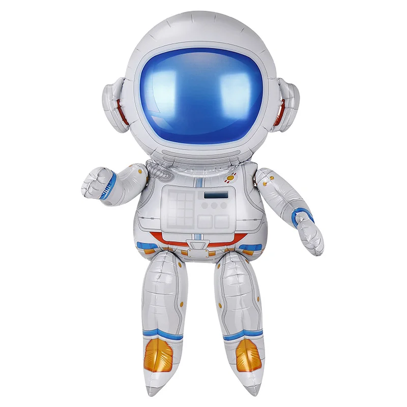 

46*41*75cm 3D Space Astronaut Balloons for Kids Favors Boys Universe Themed Birthday Party Decorations Aluminium Foil Balloons