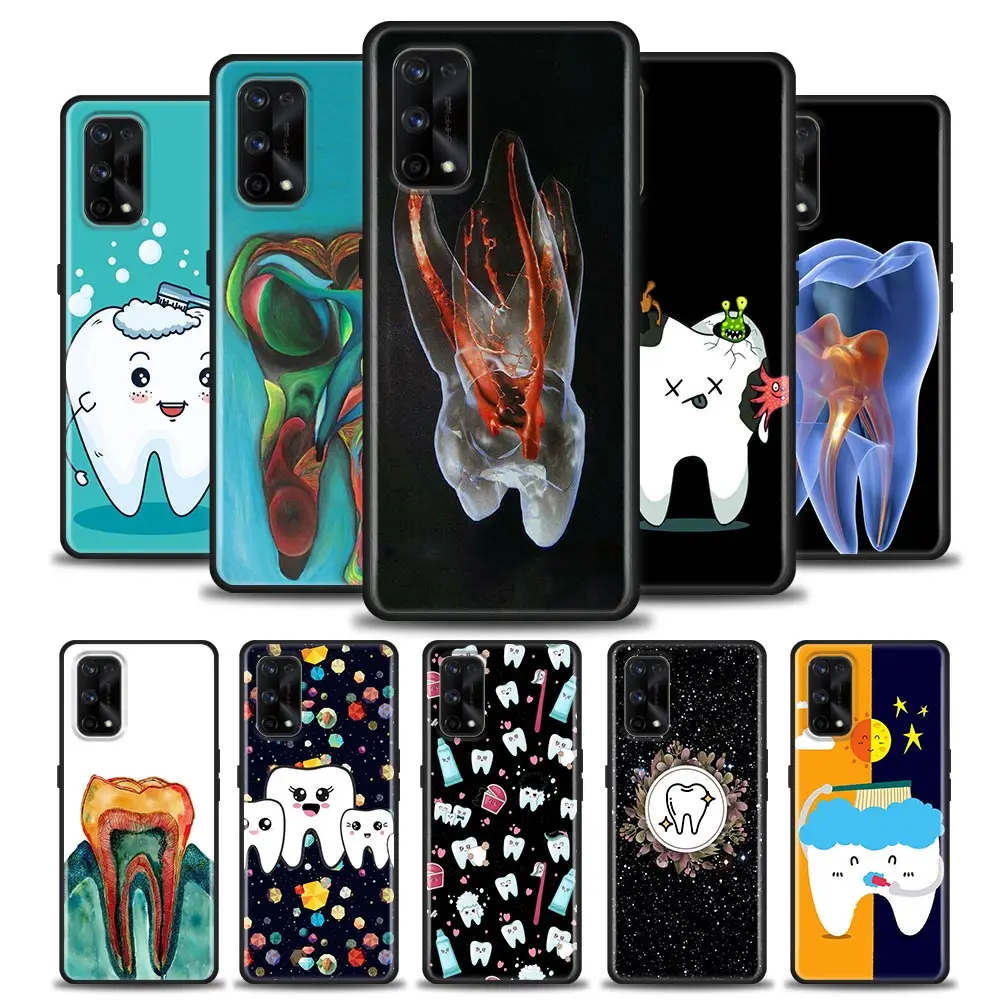 

Phone Case for Realme XT GT GT2 5 6 7 7i 8 8i 9i 9 C17 Pro 5G SE Master Neo2 Soft Silicone Case Cover Beautiful Beautiful Tooth