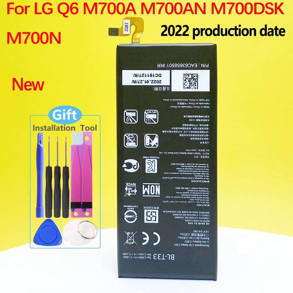 

New 3000mAh BL-T33 Battery For LG Q6 M700A M700AN M700DSK M700N Phone High Quality