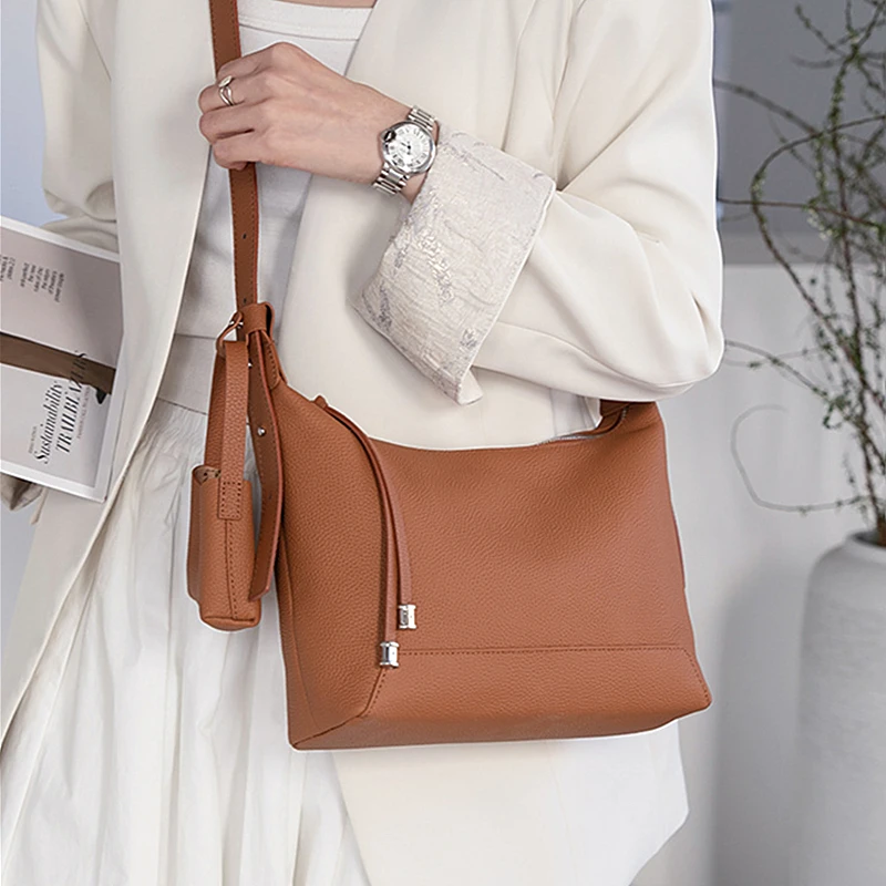 Сумка через плечо из натуральной кожи с воздушным змеем и подходящим кошельком