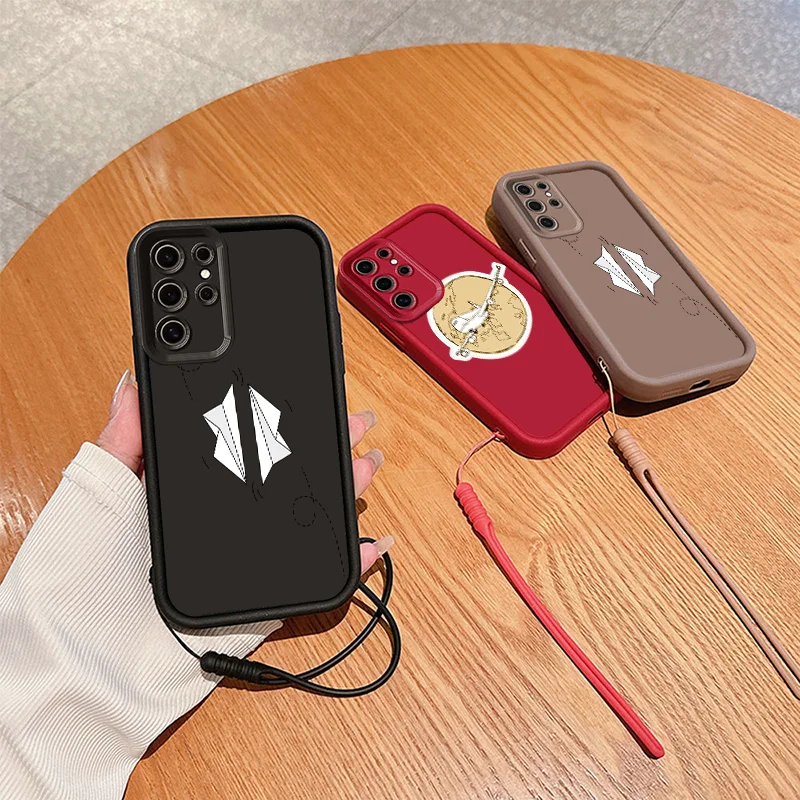 Чехол премиум класса для телефона с рисунком летательного аппарата веревки глаз