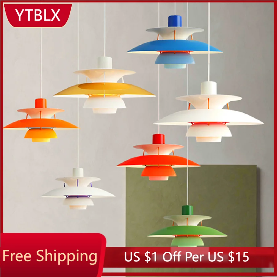 

Nordic Led Pendant Light Ceiling Chandelier Danish Designer Aluminum Hanging Light Kitchen Island Light Fixtures