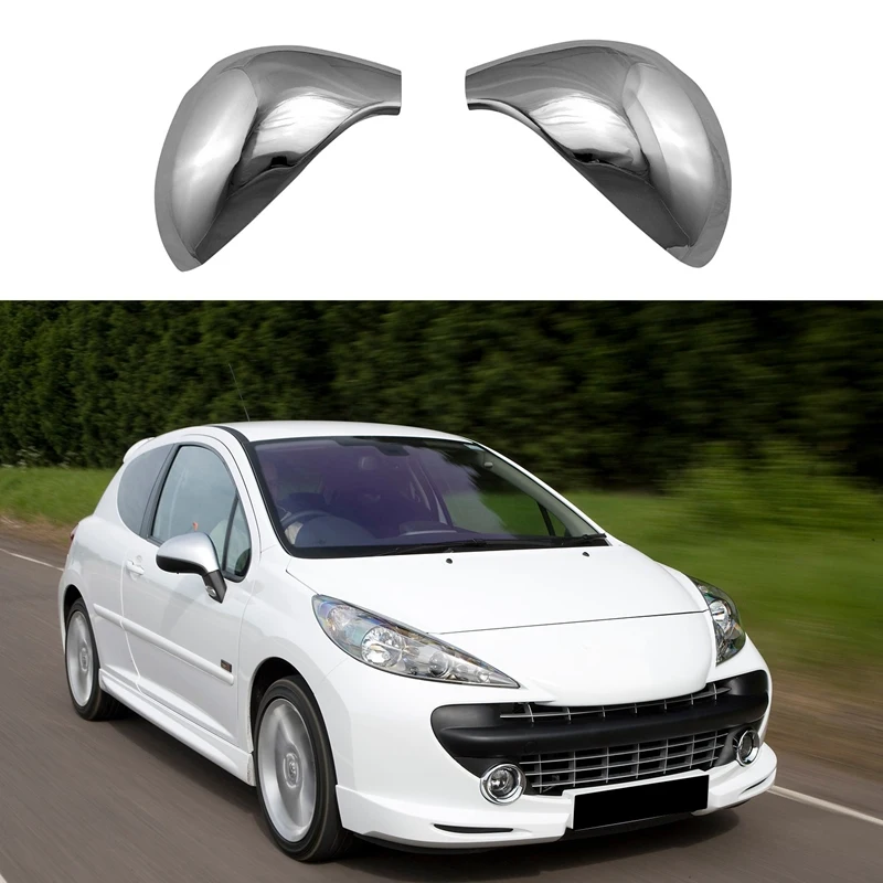 

ABS Chrome Car Side Door Rear View Mirror Cover for 2006-2014 Peugeot 207 308